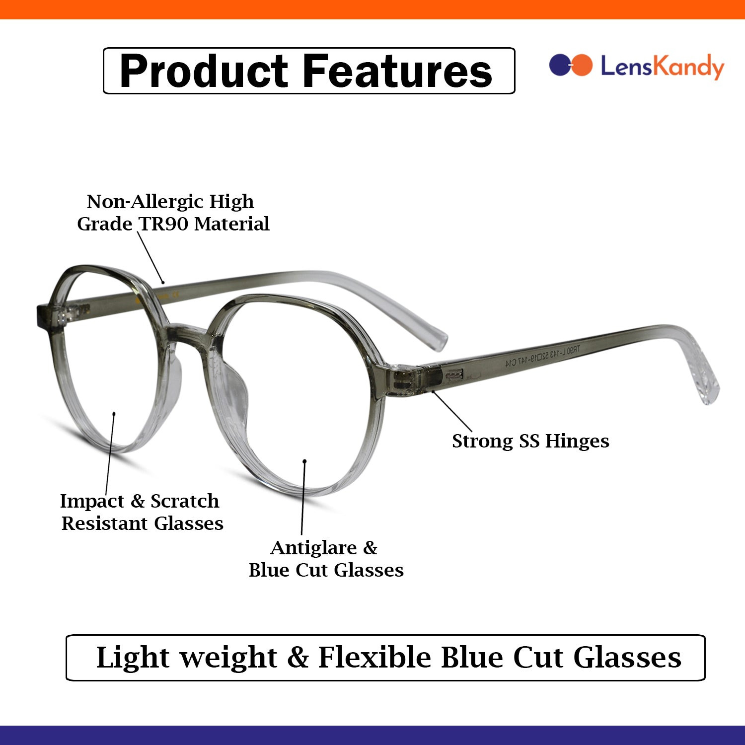 Dual Tone Green Hexagonal Eyeglaases LKE143-GRN