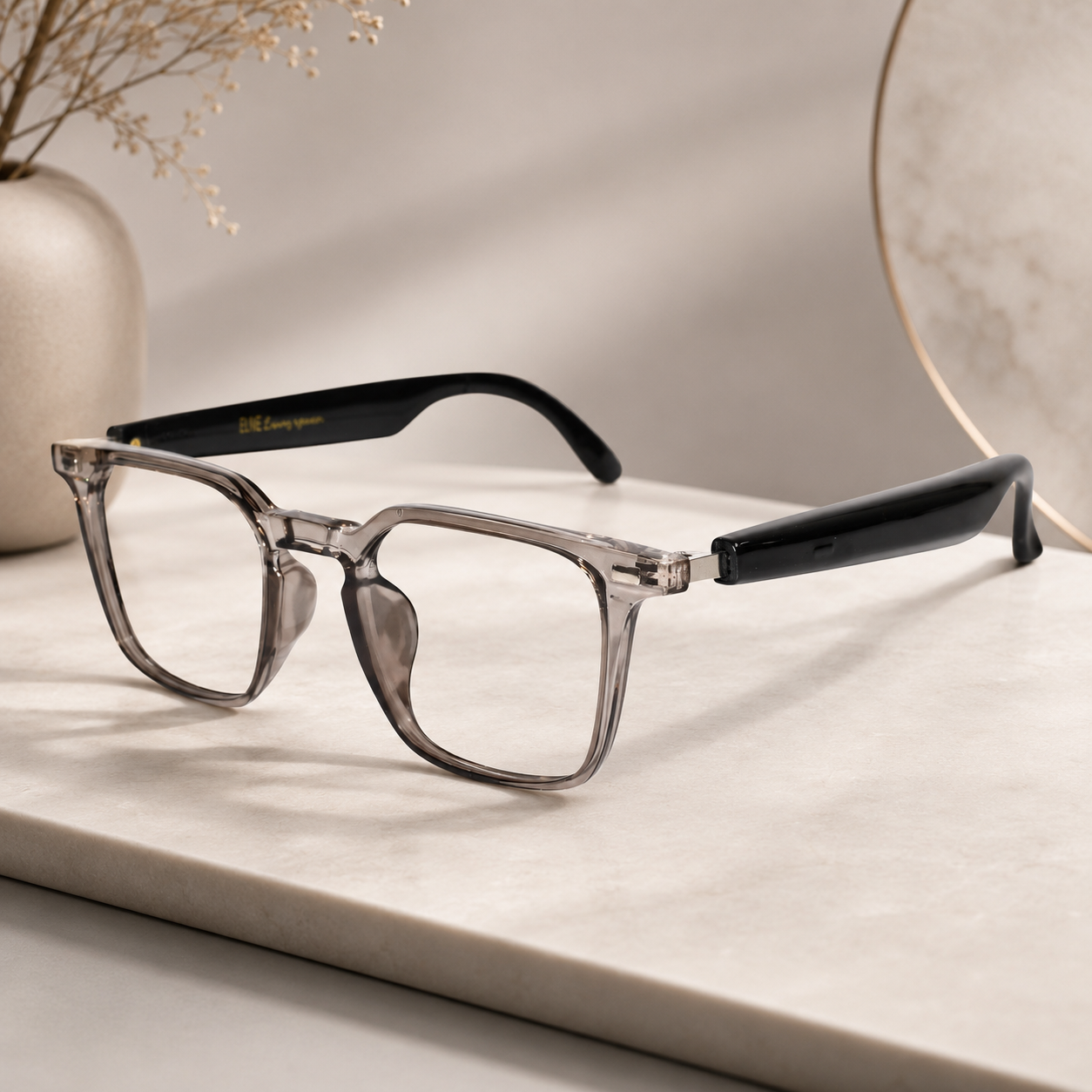 Smart Square Eyeglasses For Men ELE3337-BRN