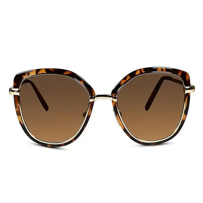 Stylish Black Golden Cat eye Sunglasses