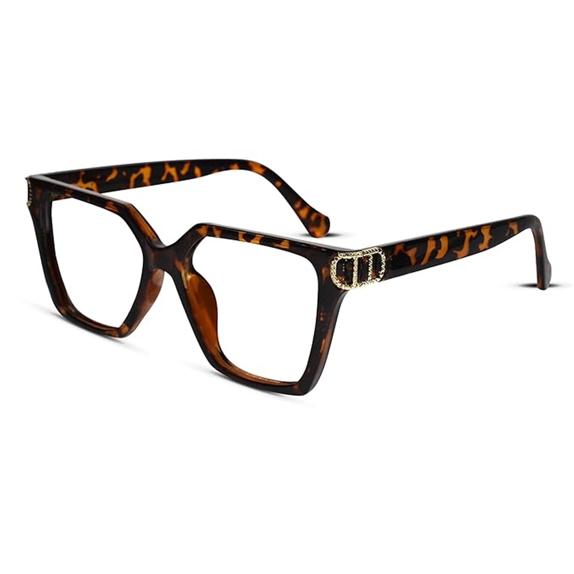 Animal Print Cat eye Eyeglasses For Women LKE23044-BRN
