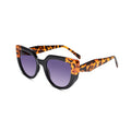 Animal Print Cat Eye Sunglasses For Women LKS22014-BLK