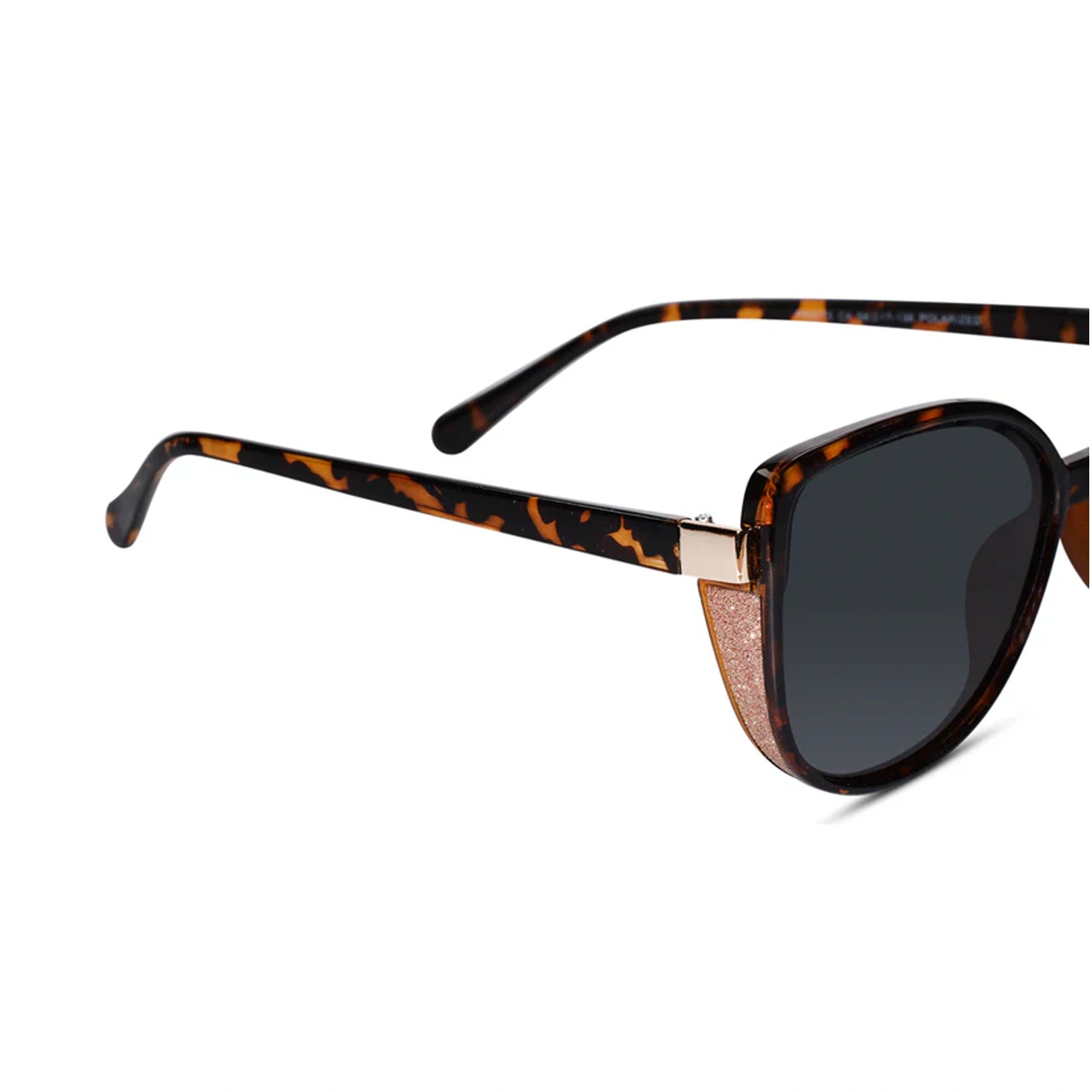 Animal Print Cat eye Sunglasses For Women LKS9075-DA-BRN