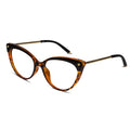 Animal Print Cateye Eyeglasses & Computer Glasses For Women LKE93308-BRN