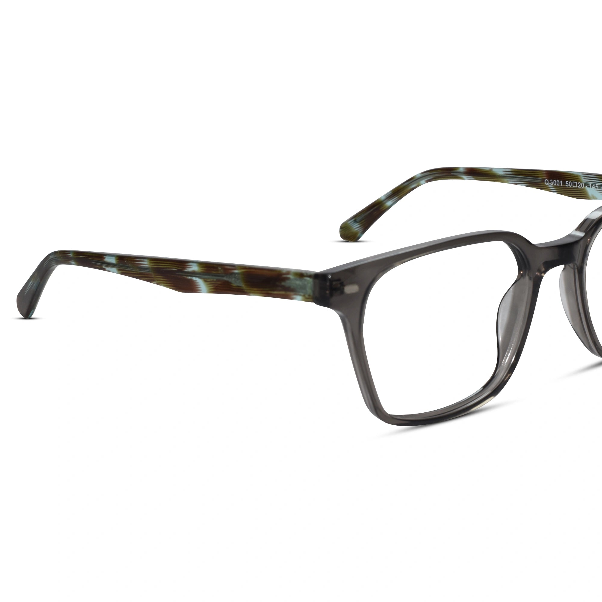 Animal Print Magnetic Clip On Eyeglasses For Men & Women LKE3001-GRY