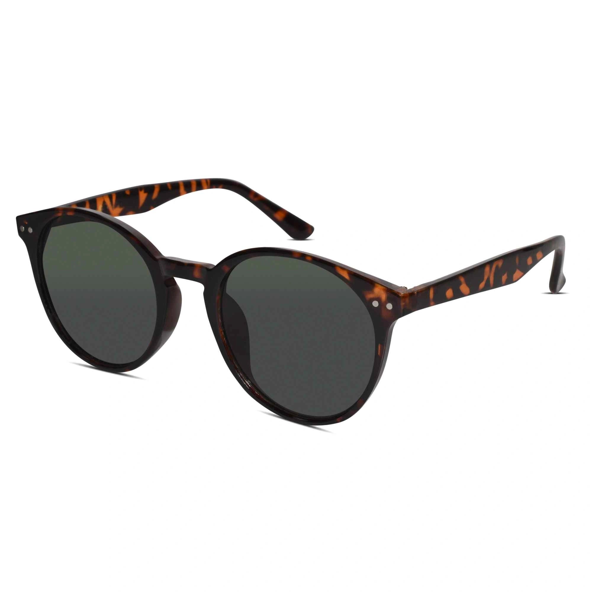 Animal Print Round Shape Sunglasses For Women LKS3821-BRN
