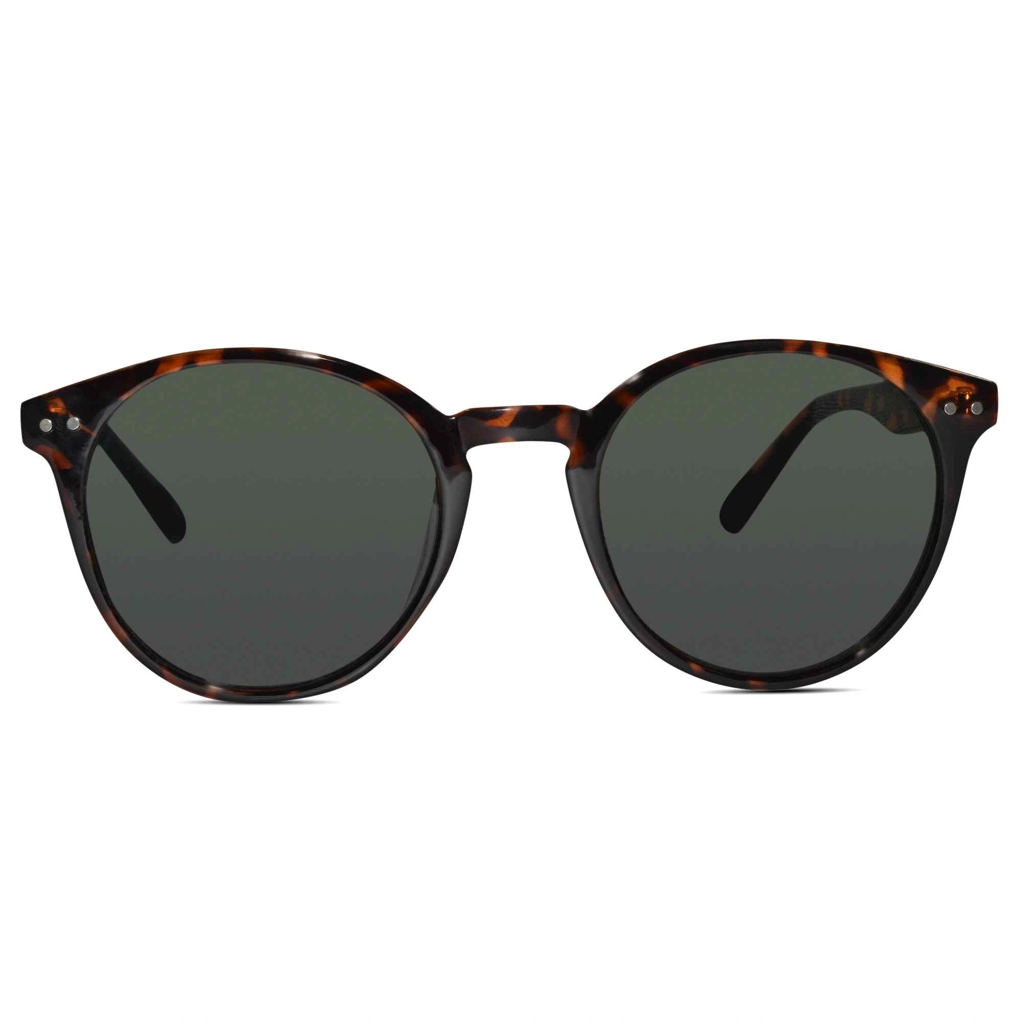 Animal Print Round Shape Sunglasses For Women LKS3821-BRN