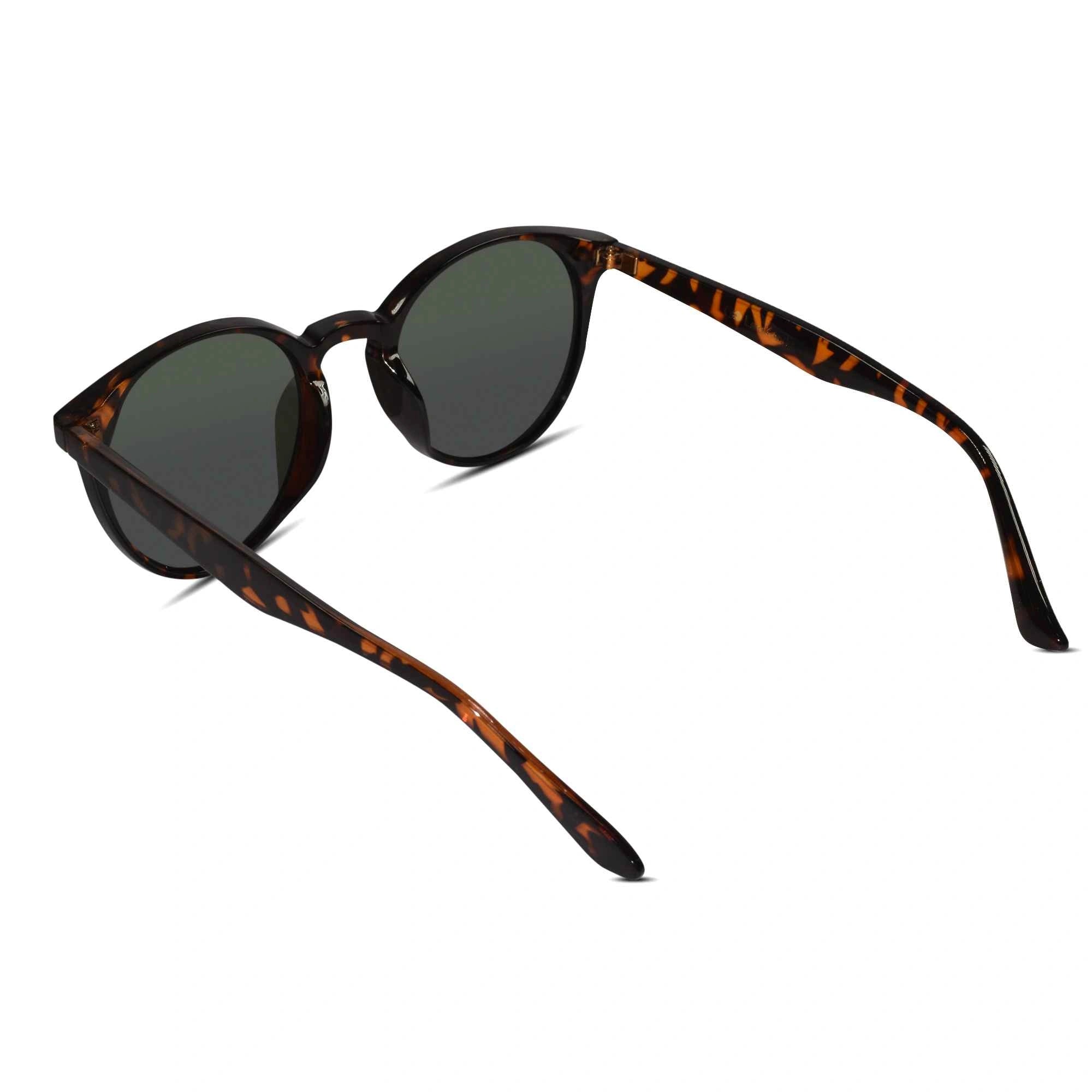 Animal Print Round Shape Sunglasses For Women LKS3821-BRN