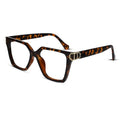 Animal Print Square Eyeglasses For Women LKE23044-BRN