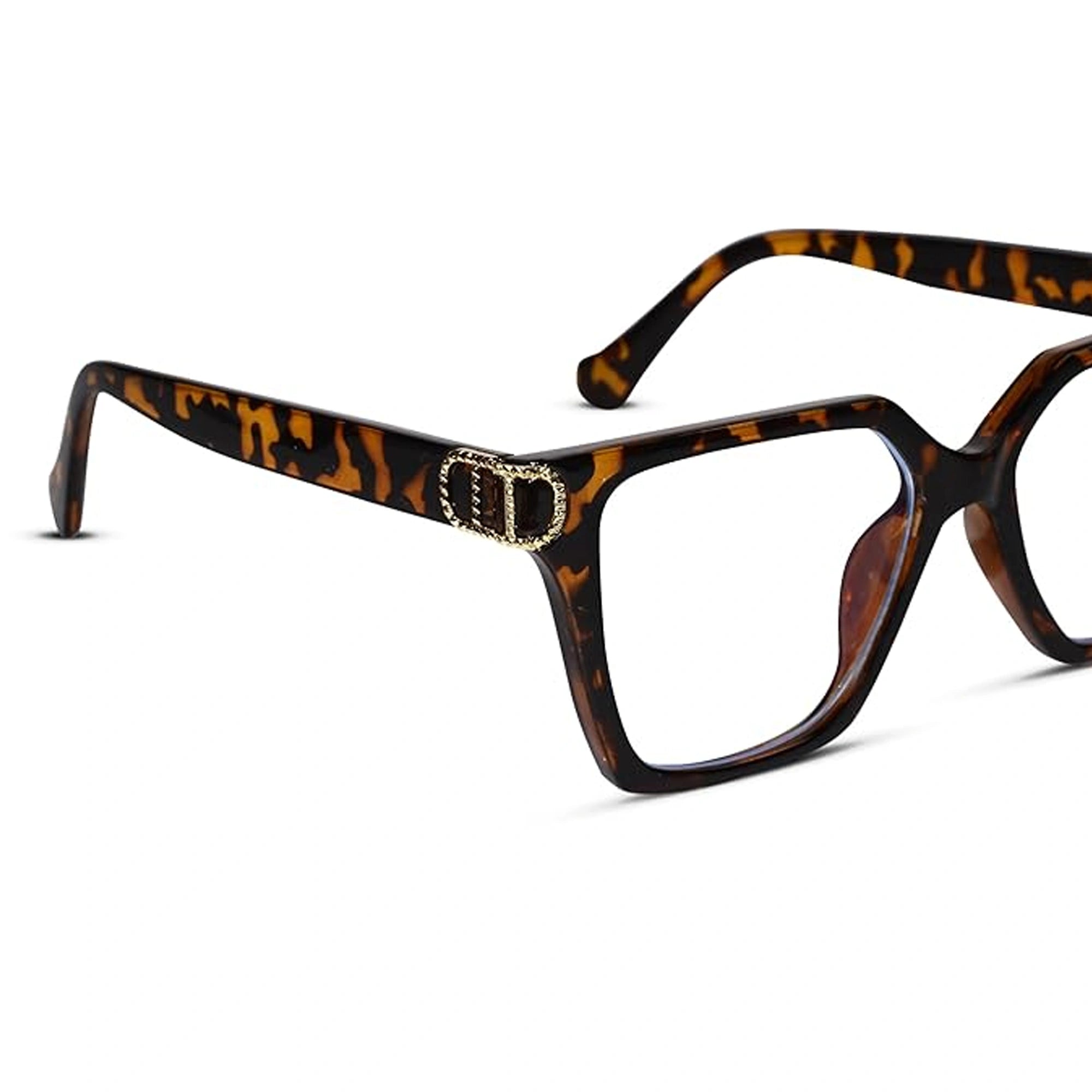 Animal Print Square Eyeglasses For Women LKE23044-BRN