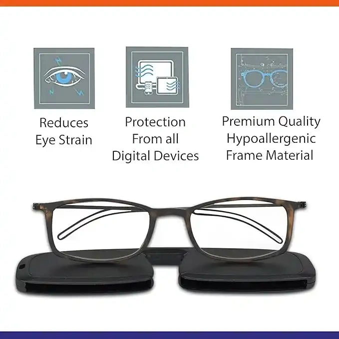 Antiglare Rectangular Rimless  Men & Women LKHE002-BRN