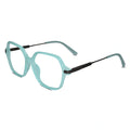 Aqua Oversize Square Eyeglasses For Women LKE9132-BLUE