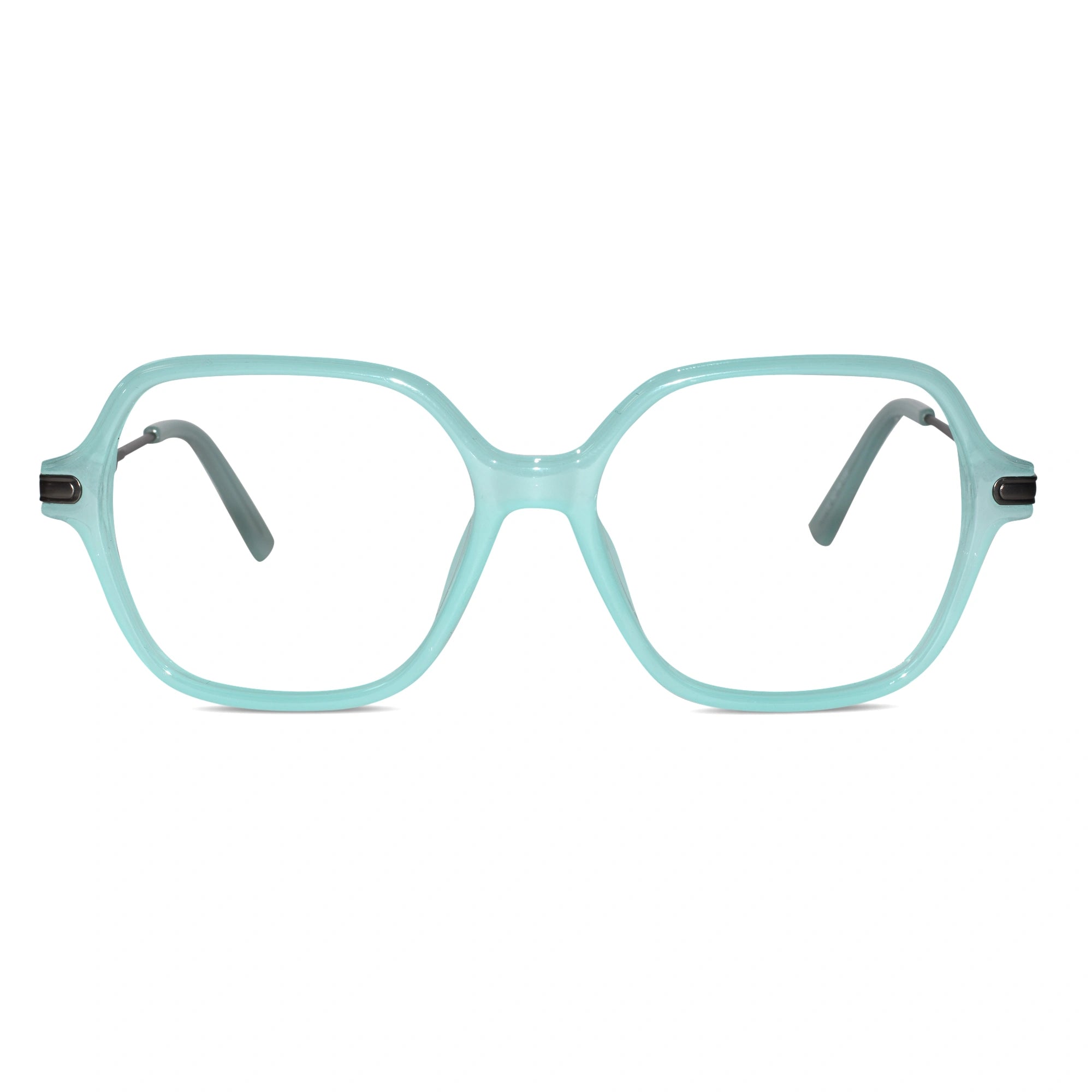 Aqua Oversize Square Eyeglasses For Women LKE9132-BLUE