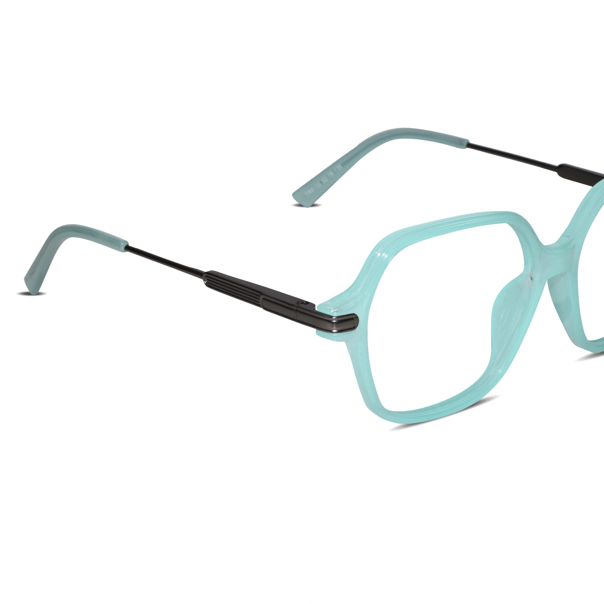 Aqua Oversize Square Eyeglasses For Women LKE9132-BLUE