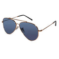 Aviator Reverse Red Gold Metal Sunglasses For Men & Women LKS1088-BLU