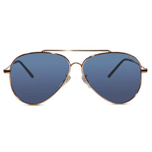 Aviator Reverse Red Gold Metal Sunglasses For Men & Women