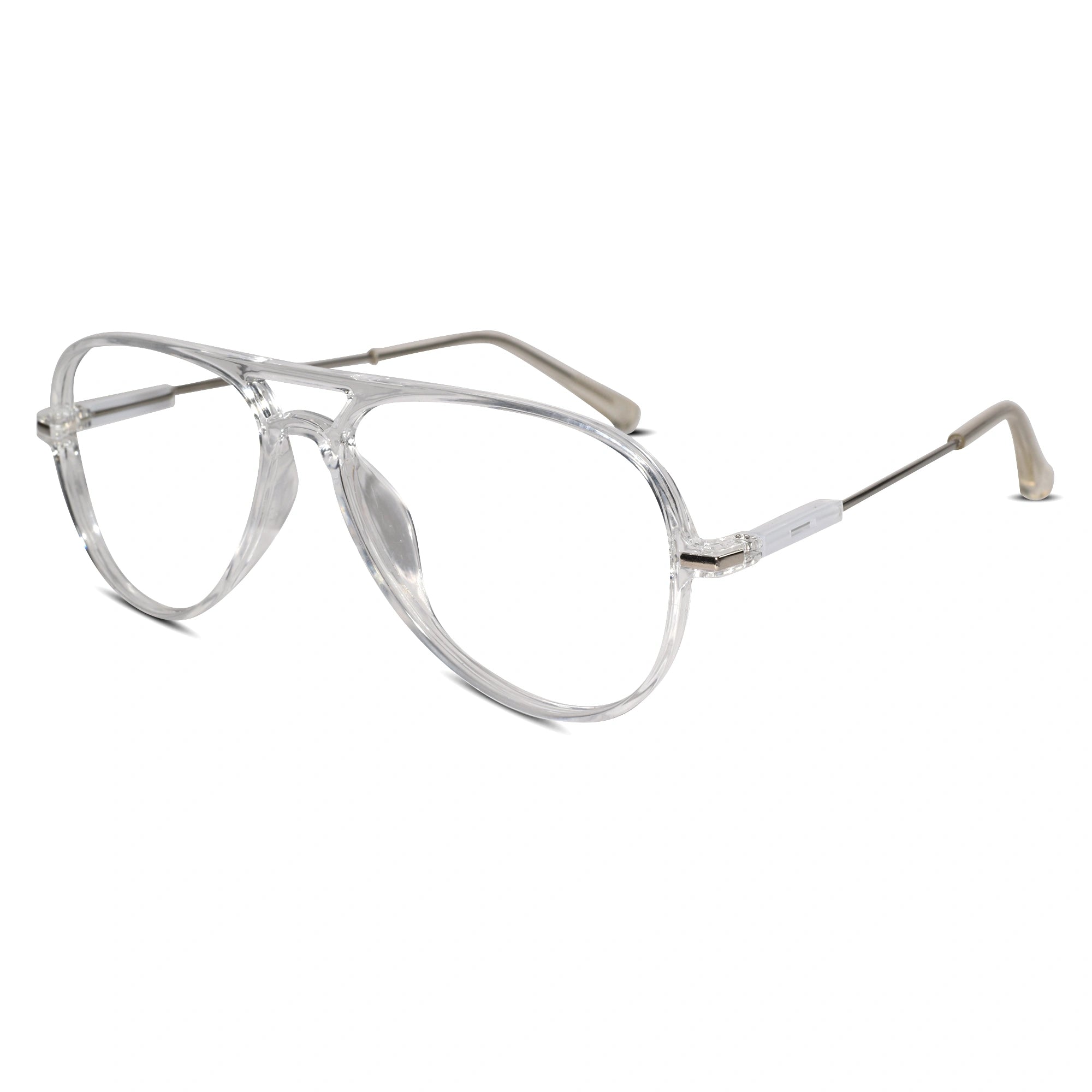 Aviator Transparent Eyeglasses For Men & Women LKE2810-TRAN