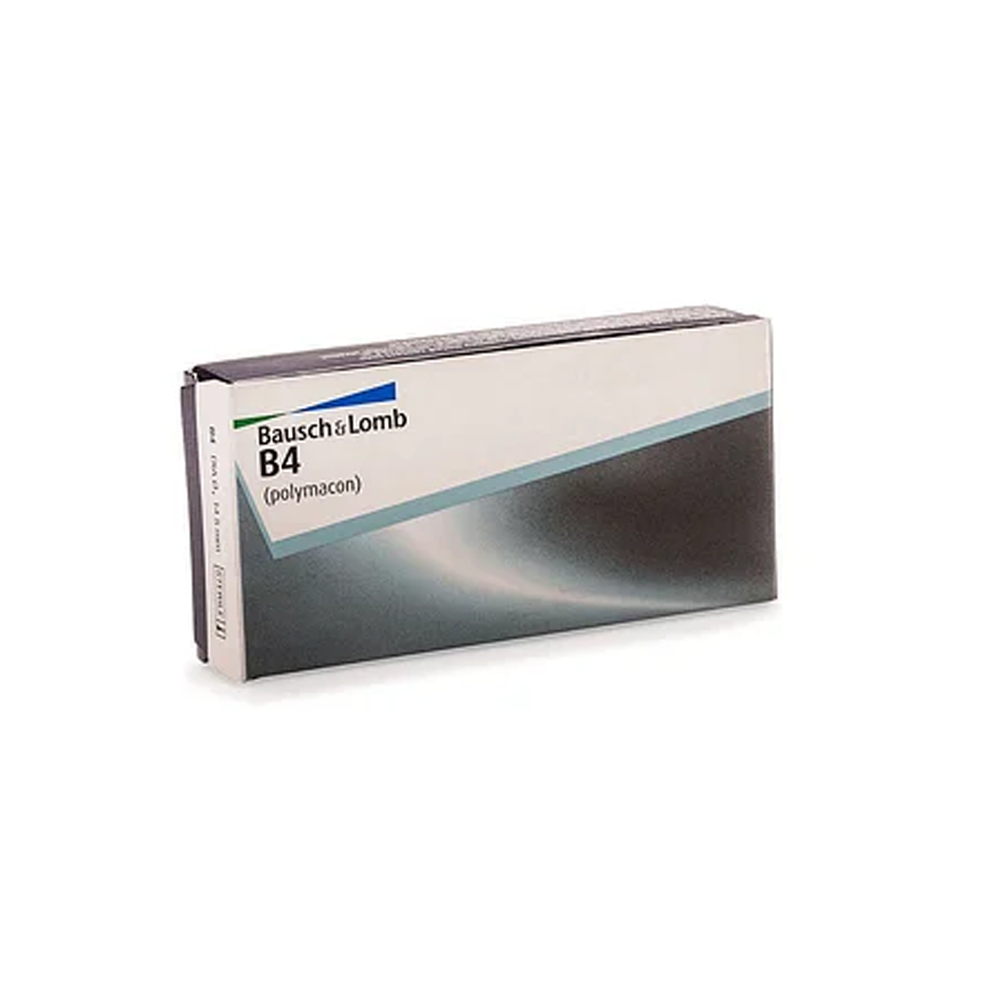 Side view of Bausch & Lomb B4 daily wear conventional contact lens 1 lens box – yearly disposable lens for comfortable long-term use
