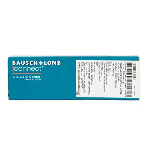 Angled image of Bausch & Lomb iConnect Daily Disposable 10-lens box – easy to use single day soft contact lenses