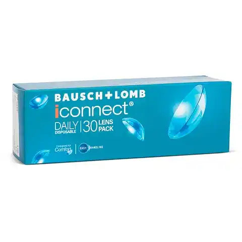 Bausch & Lomb iConnect daily disposable contact lenses 30-lens box – daily soft lenses for all-day comfort and clarity