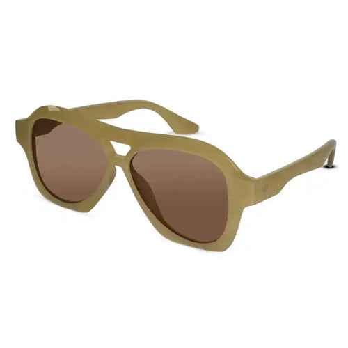 View beige colour aviator sunglasses unisex sunlight protection  pilot frames for professional look