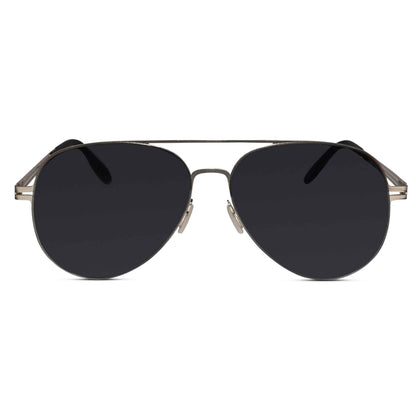 Flexible Polarized Matt Silver  Aviator Sunglasses