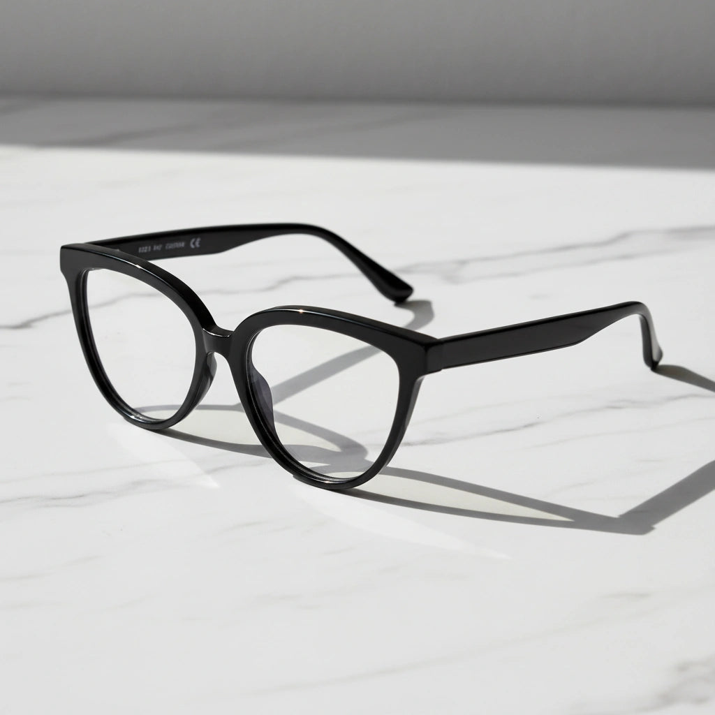 Black Cateye Computer Glasses For Women LKE23050-BLK