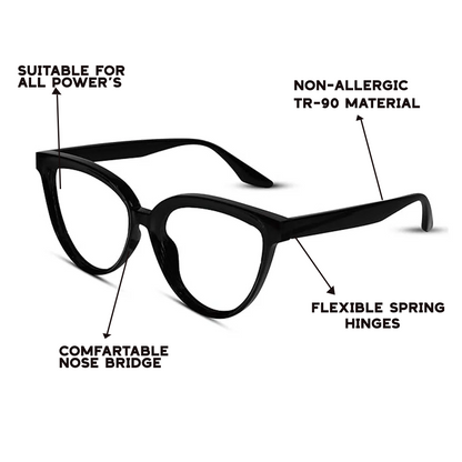 Black Cat eye Computer Glasses For Women