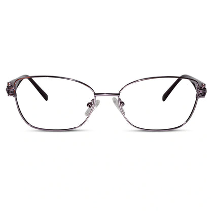 Gold Brown Rimless Cat eye Eyeglasses For Women