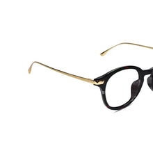 Black Round Gold Eyeglasses & Computer Glasses For Men & Women