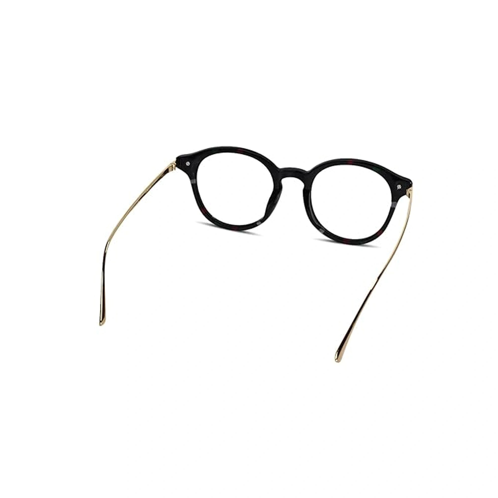 Black Round Gold Eyeglasses & Computer Glasses For Men & Women LKE2601-GOLD
