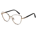 Black-Gold Cateye Eyeglasses For Women LKE26074-BLK