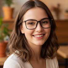 Black-Gold Rectangular Eyeglasses For Men & Women
