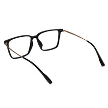 Black-Gold Rectangular Eyeglasses For Men & Women