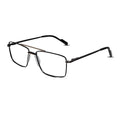 Black Rectangular Antiglare Eyeglasses For Men ELE6008-BLK
