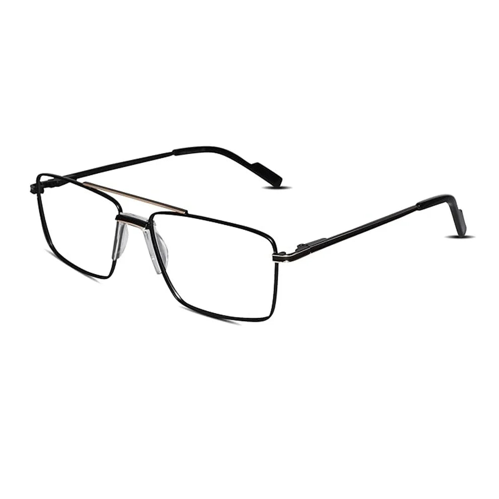 Black Rectangular Antiglare Eyeglasses For Men ELE6008-BLK