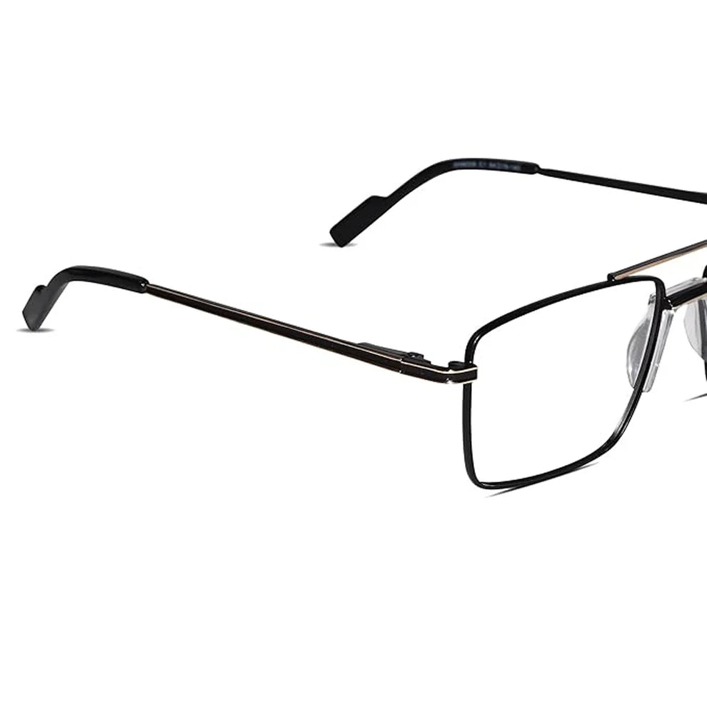 Black Rectangular Antiglare Eyeglasses For Men ELE6008-BLK