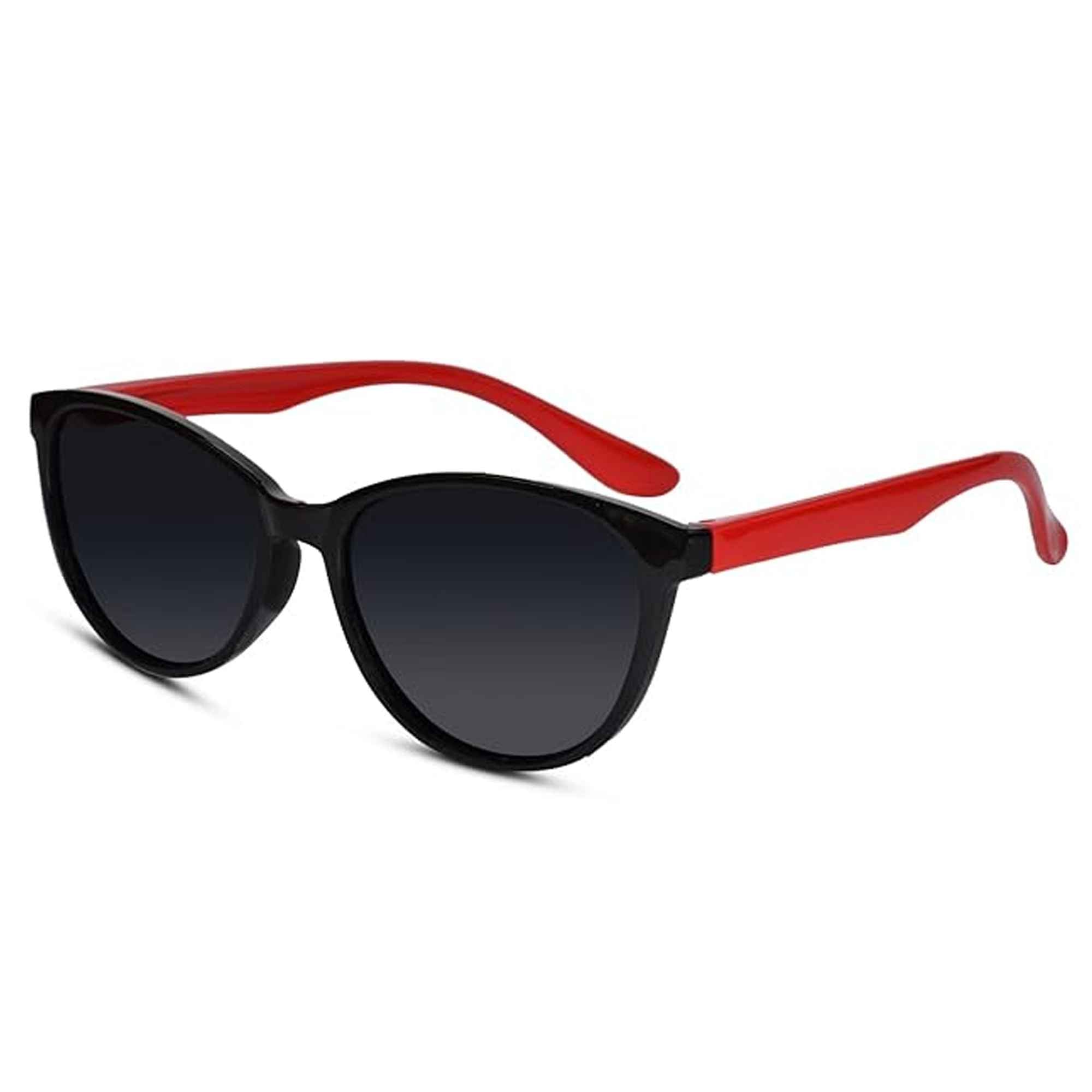 Black Red Cat eye Sunglasses For Kids LKSK1032-BLK