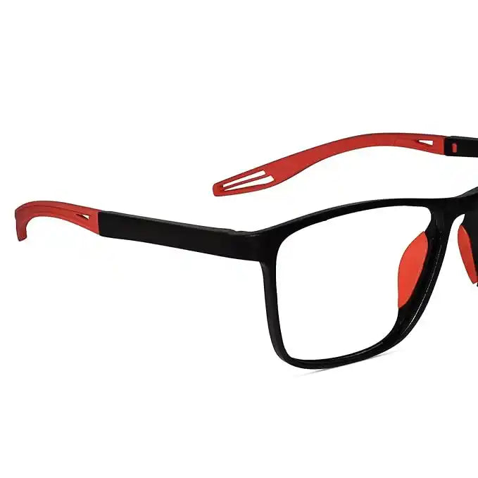 Side view of metal frame for teens with blue light protection. Sleek design, ideal as lightweight reading glasses.