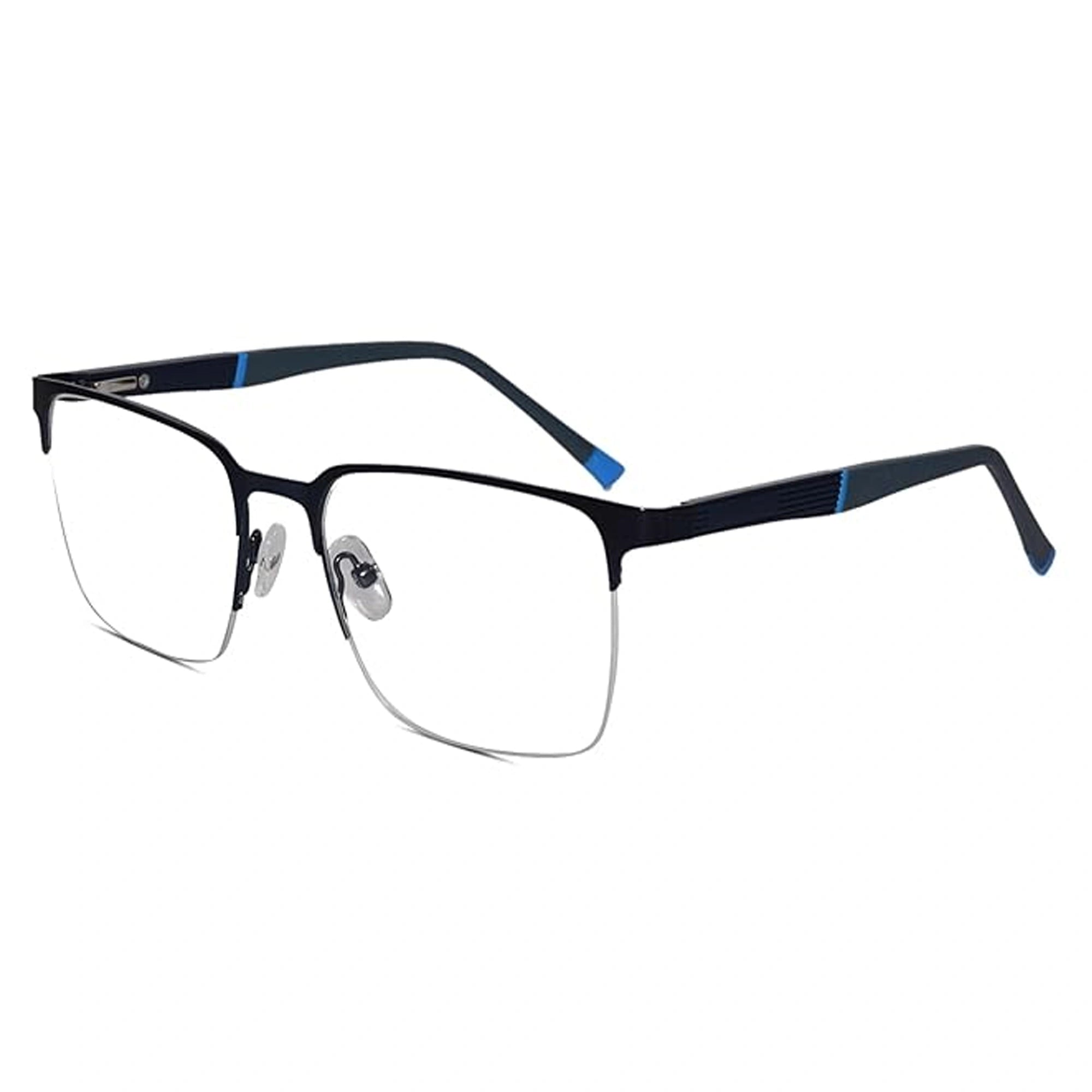 Black Semi Frame  Eyeglasses For Men & Women LKE9710-BLU