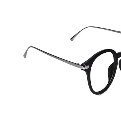 Black Round Gold Eyeglasses & Computer Glasses For Men & Women