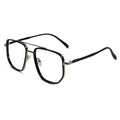 Black Aviator Full Frame Eyeglasses Men & Women LKE312-BLK