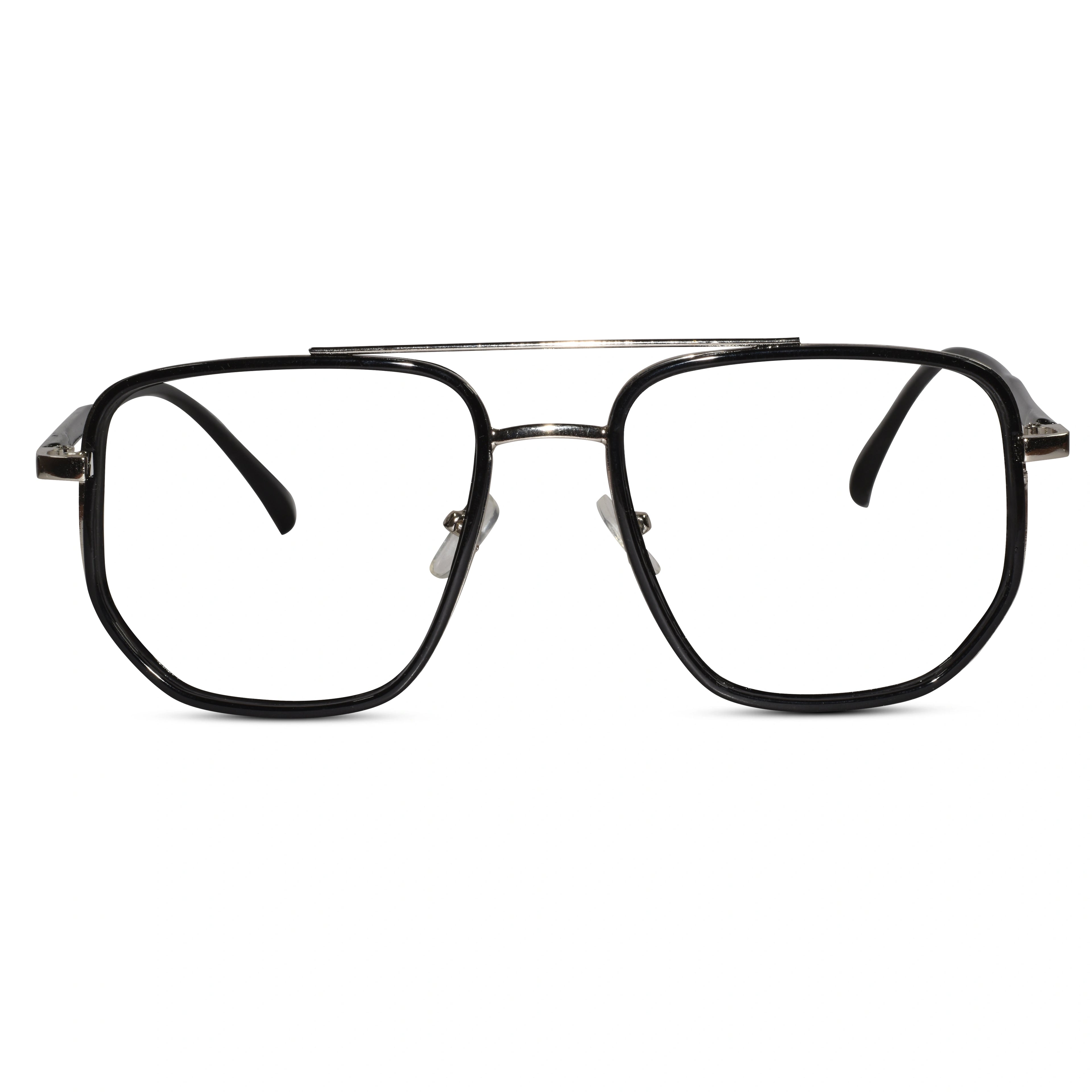 Black Aviator Full Frame Eyeglasses Men & Women LKE312-BLK