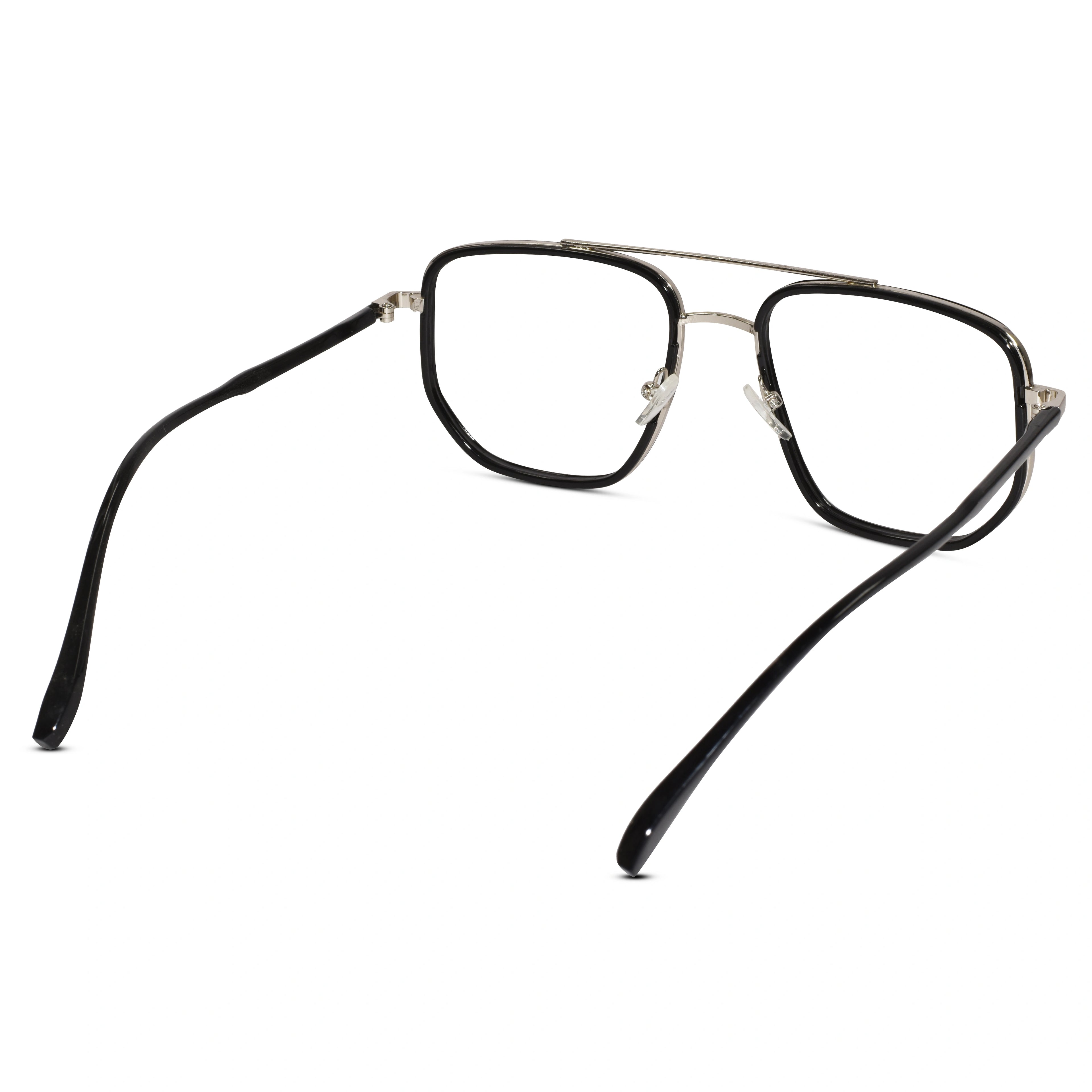 Black Aviator Full Frame Eyeglasses Men & Women LKE312-BLK