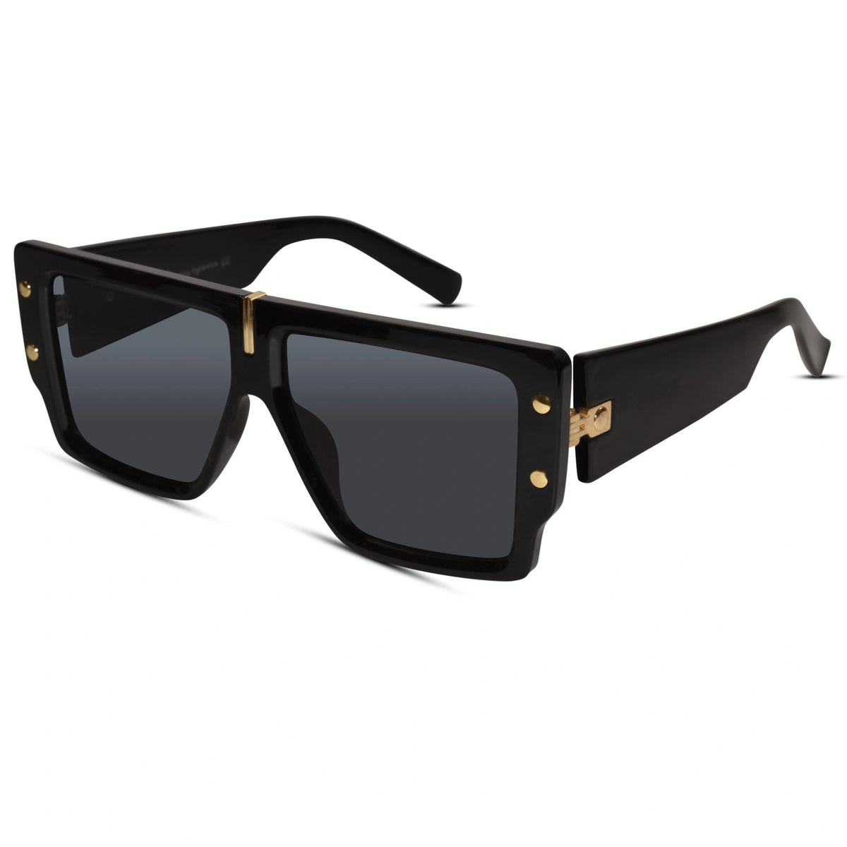 Black Bold Rectangular Sunglasses for Men