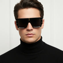 Black Bold Rectangular Sunglasses for Men
