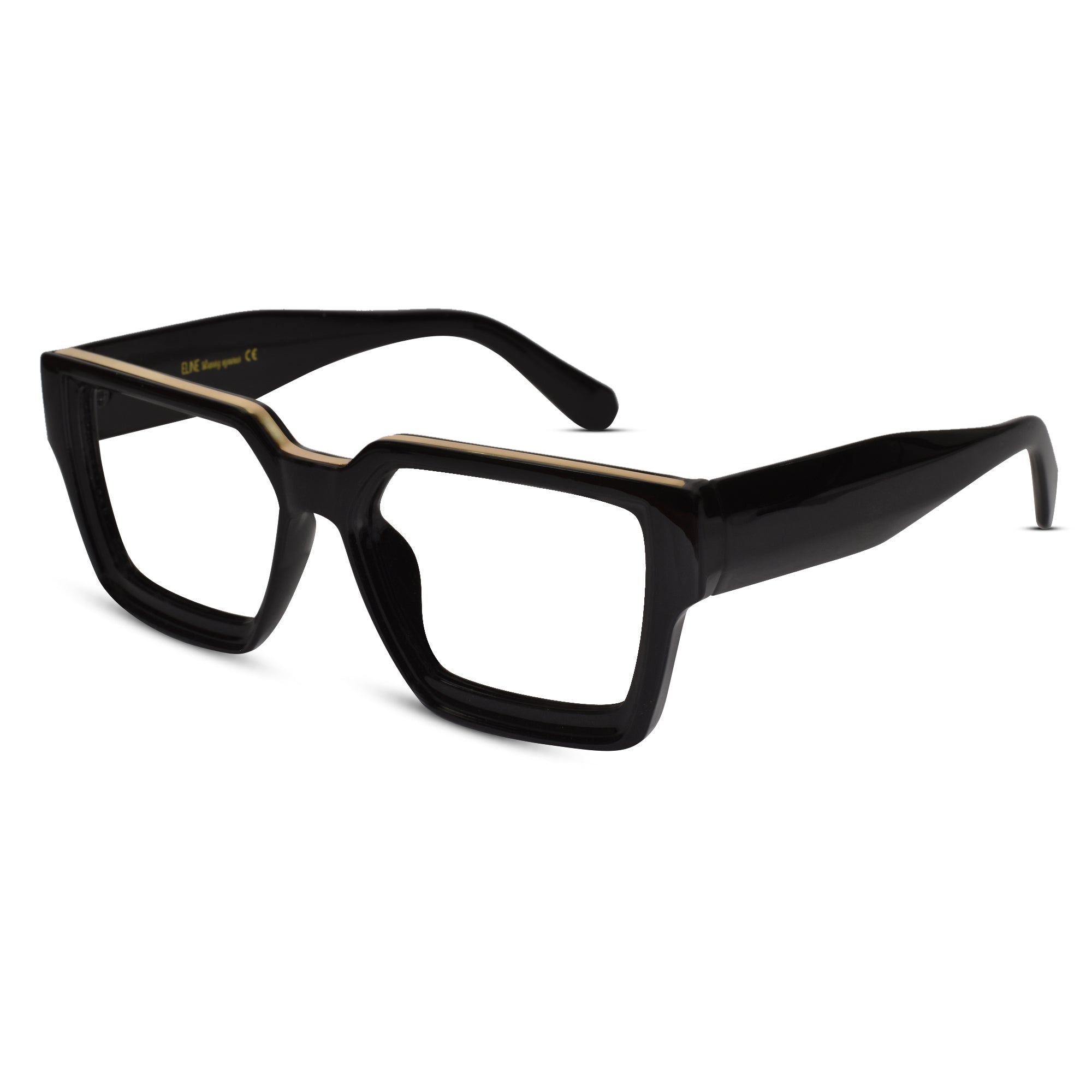 Black Bold Wayfarer Eyeglasses