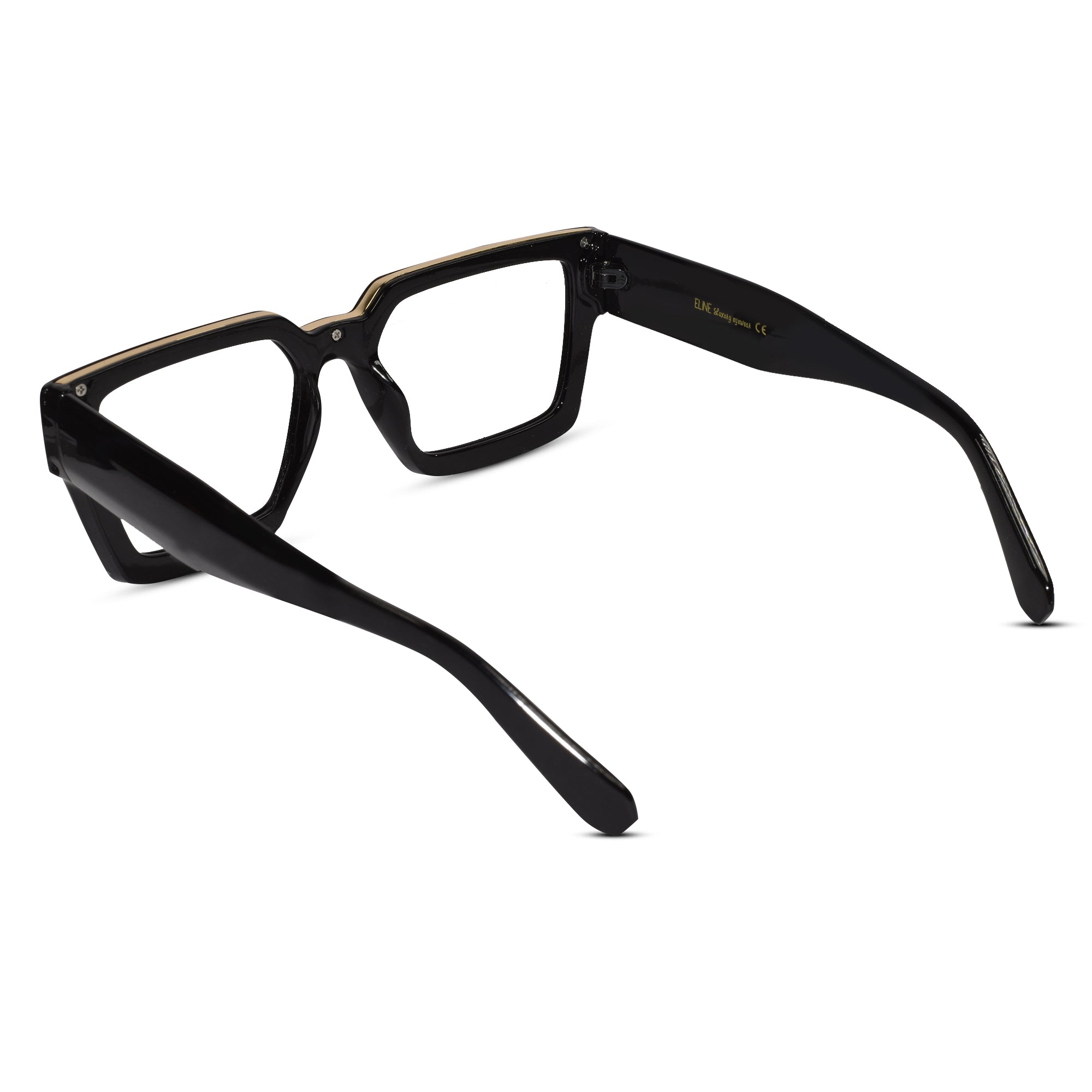 Black Bold Wayfarer Eyeglasses