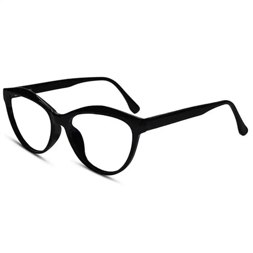 black cat eye reading glasses for computer work , featuring strong anti radiation properties.