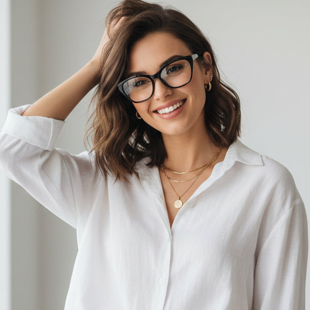Black Cateye Eyeglasses For Women ELE2578-BLK