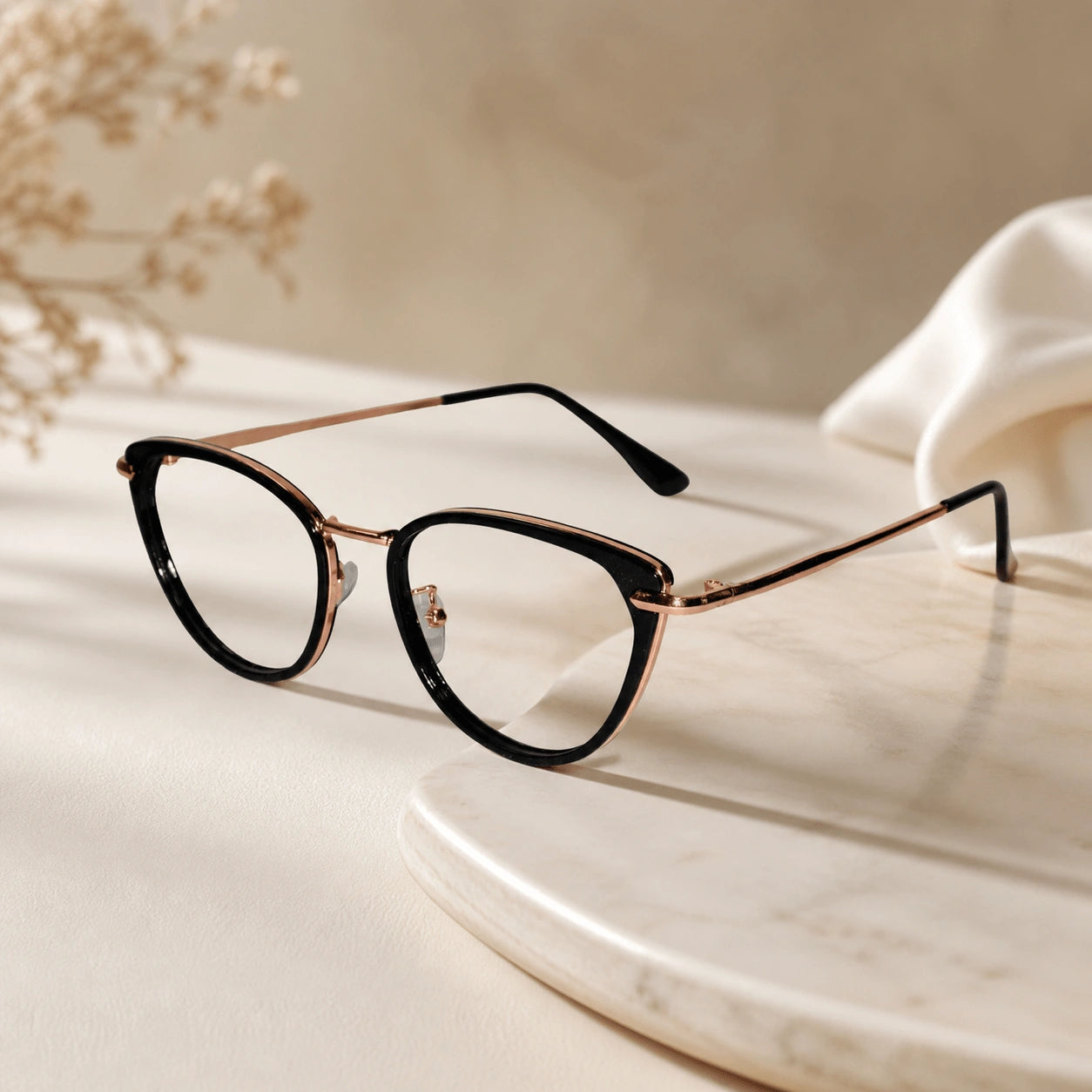 Black Cateye Eyeglasses for women LKE1306-BLK